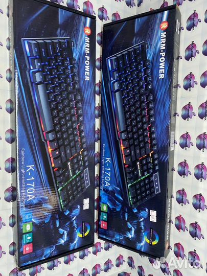 Клавиатура проводная чёрная на подсветке К-170А