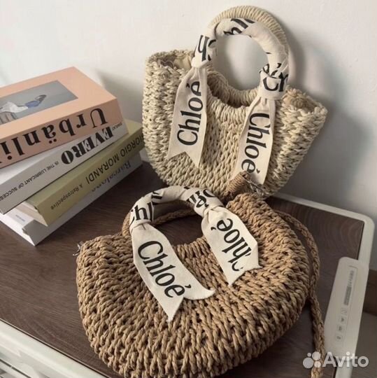 Сумка женская chloe плетеная на лето, 2 цвета