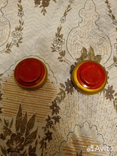 Деревянная чашка под хохлому 8 см