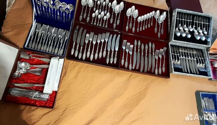 Пламя Кольчугино 6 и 12 персон мельхиор