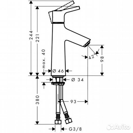 72042000 HG Talis Select S 100 смеситель