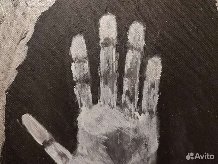 Интерьерная картина чб акрил на холсте 30х40