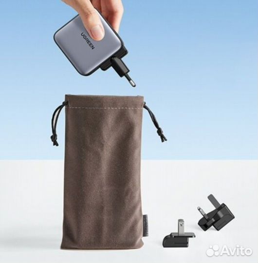 Зарядное устройство Ugreen CD296 PD GaN Travel 65W