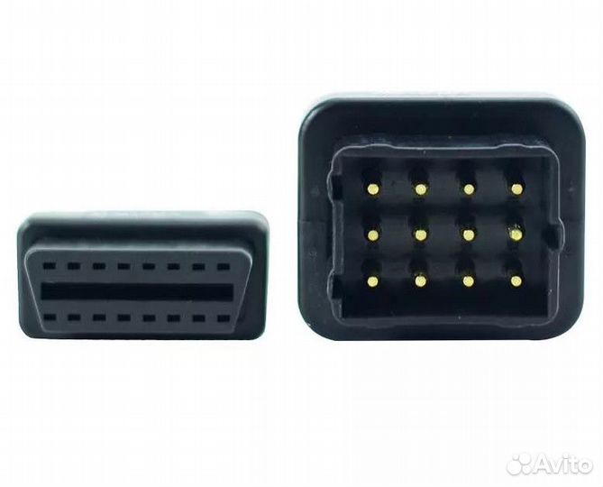 Переходник газ УАЗ GAZ UAZ 12 pin (К+L) на OBD2 16
