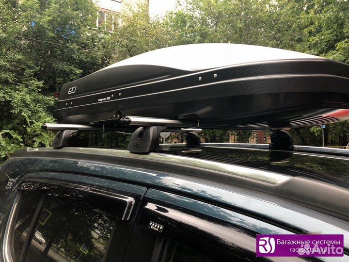 Бокс на крышу Евродеталь Magnum 580 черный карбон