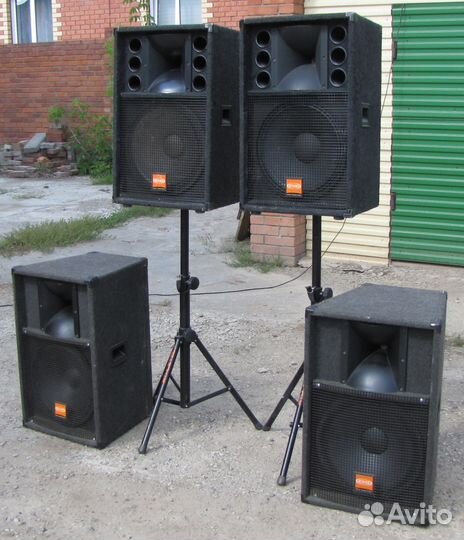 Колонки EVM 2800W 4шт QS153 Pro Квадро Штативы 2шт