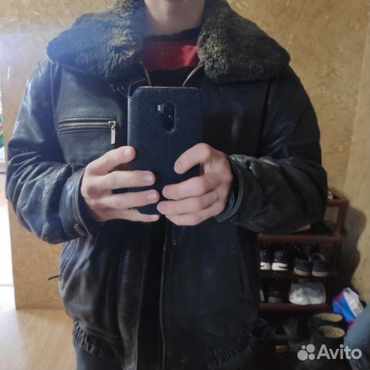 Кожаная куртка мужская