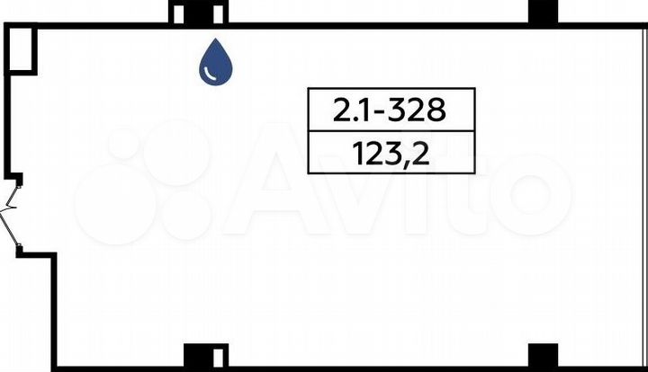 Продается офисное помещение площадью 123.2 кв.м