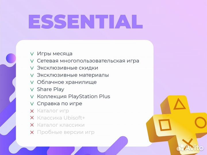 Пакет подписок PS Plus + EA Play пс плюс на PS4/5