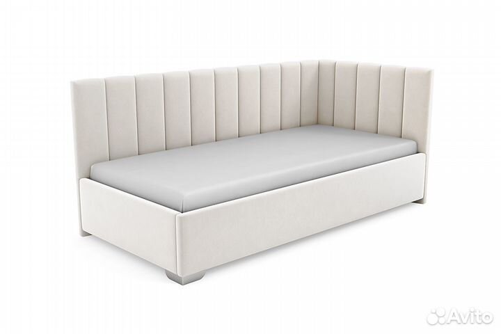 Детская кровать с мягким изголовьем Велюр