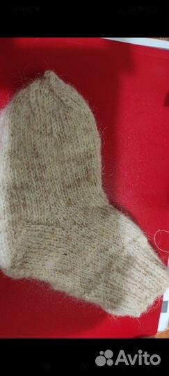 Теплые носочки из овечьей шерсти 15 см