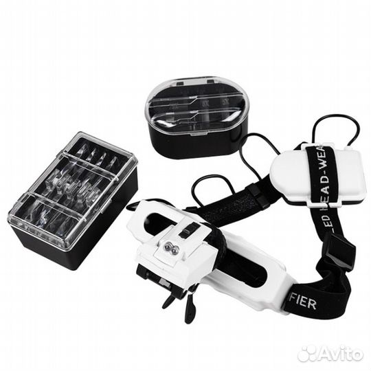 Увеличительные очки с подсветкой, 8 линз 1X-28X