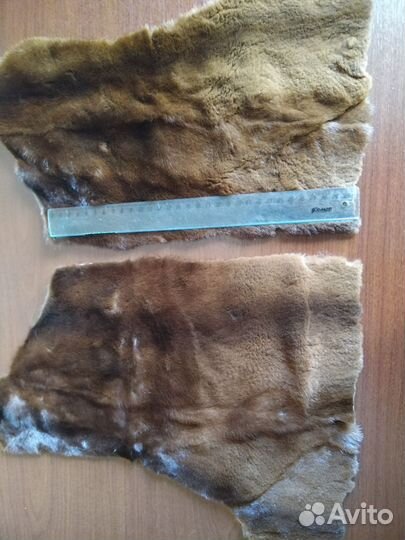 Кусочки меха норки