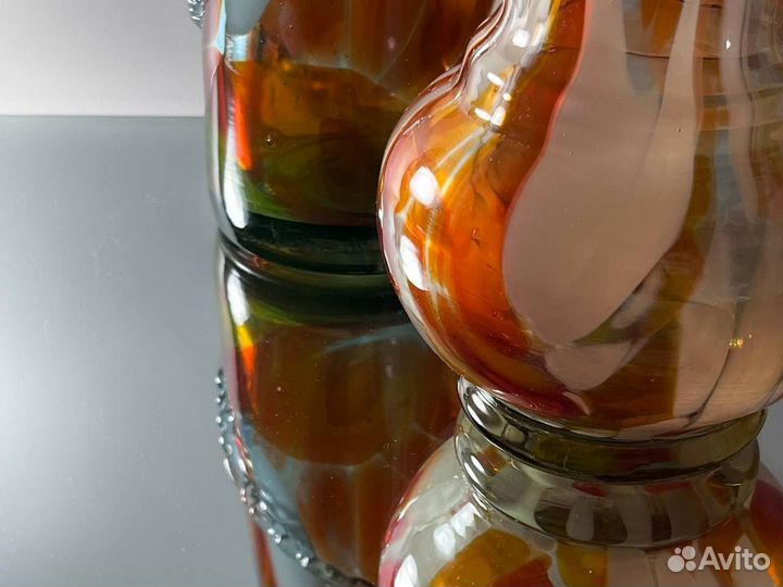 Ваза цветное стекло хрусталь СССР