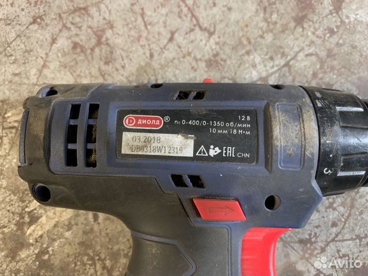 Аккумуляторная дрель-шуруповёрт Диолд