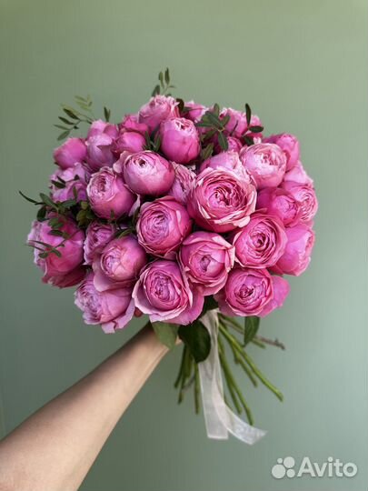 Кустовые пионовидные розы. Цветы и доставка