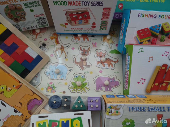 Паровоз сортер деревянный