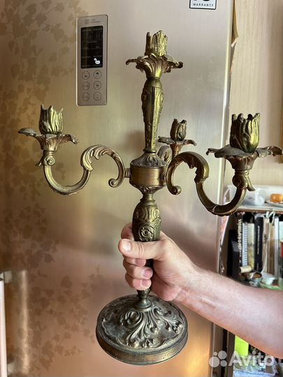 Подсвечник, канделябр, бронза