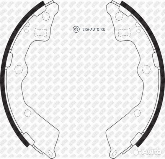 Nibk FN0618 Колодки тормозные барабанные зад