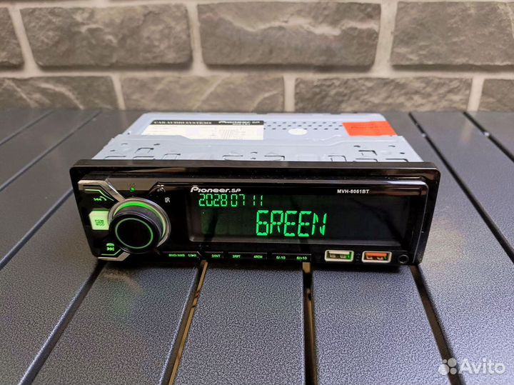 Магнитола Pioneer 1Din 12-24В с bluetooth 60Вт