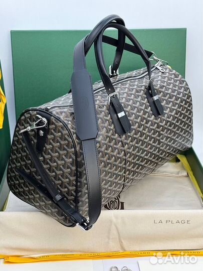 Дорожная сумка Goyard канва и кожа