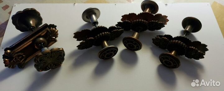 Ручки под бронзу для межкомнатных дверей 4 штуки