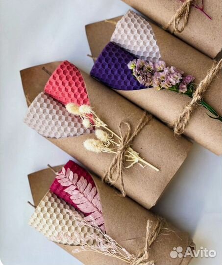 Свечи из вощины (аромат воска и меда)