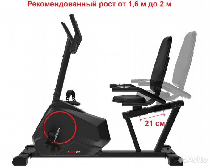 Горизонтальный велотренажер unix Fit BR-390Е
