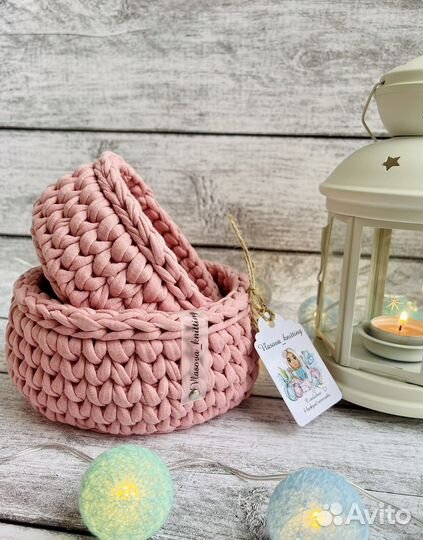Корзинка вязаная