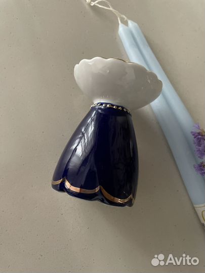 Подсвечник фарфор, кобальт