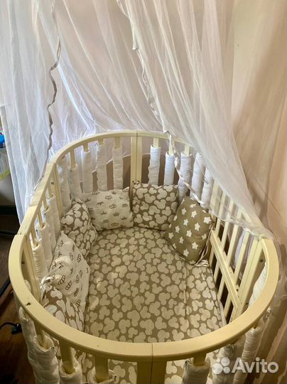 Постельное белье,бортики для детской кроватки бу