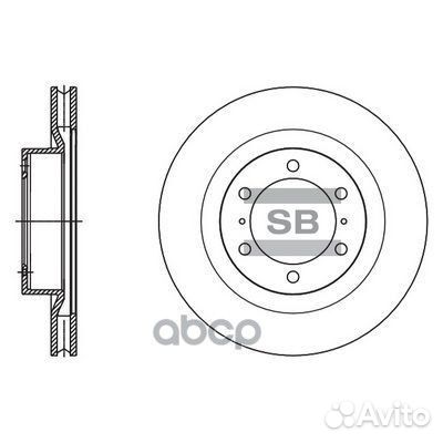 Диск тормозной toyota land cruiser 10- sd4090 S