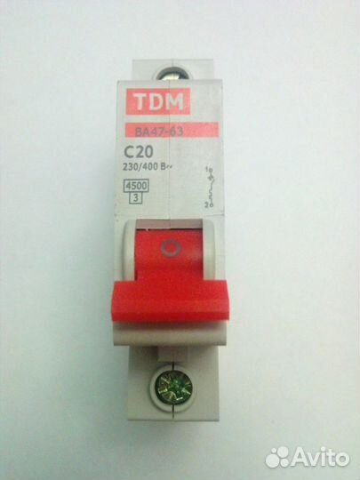 Защитный выключатель-автомат TDM BA47-63 C2O