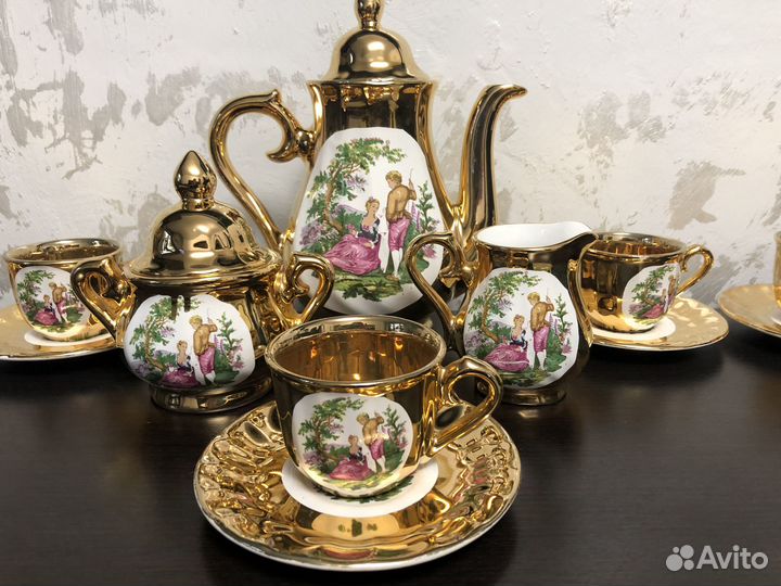 Сервиз кофейный Дама и Кавалер, Бавария 5 персон