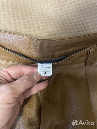 Кожаные брюки женские