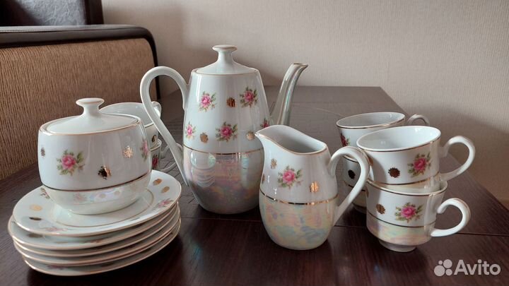 Кофейный сервиз СССР перламутровый