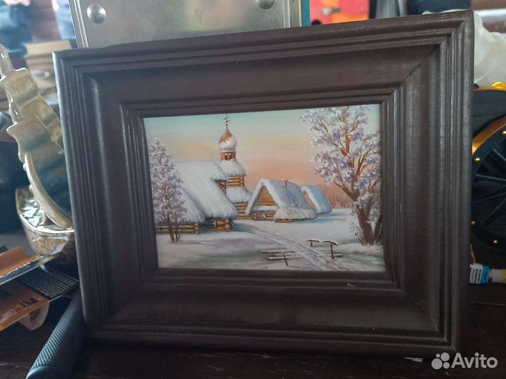 Картина масло карцев 1996г