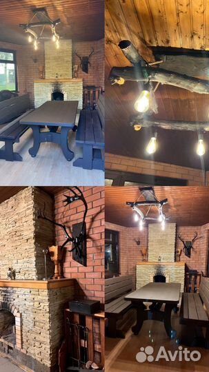 Беседка с камином 