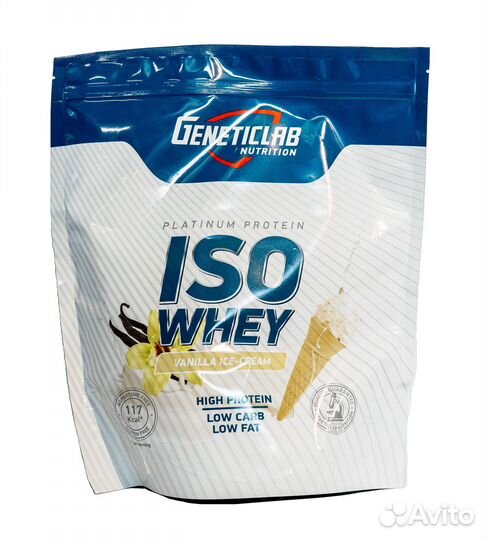 Протеин Geneticlab Nutrition ISO Whey 1000 г, вани