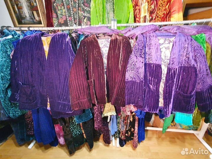 Кафтан кимоно фуфайка пальто из шелк.бархата