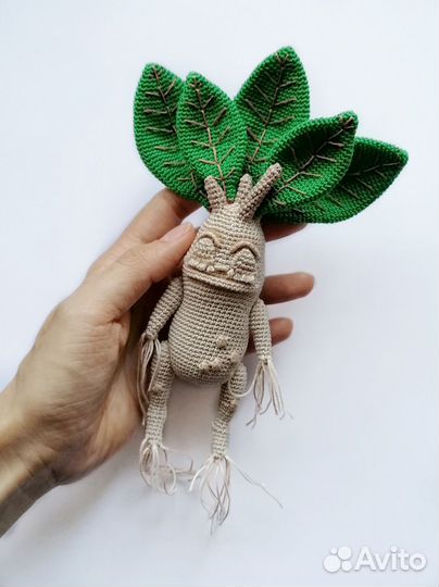 Мандрагора вязаная игрушка