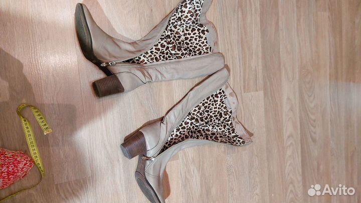 Сапоги женские демисезонные 38 размер нат.кожа