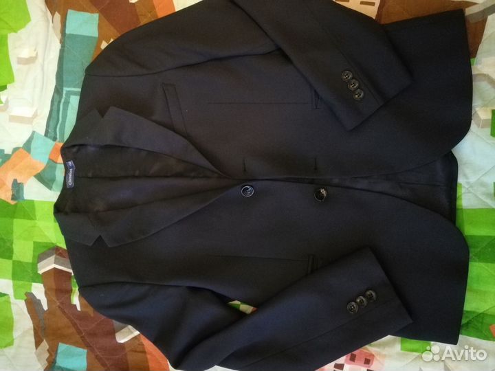 Пиджак школьный темно синий 152р