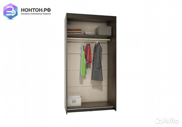 Шкаф-купе Эва 2-створчатый венге / дуб сонома свет