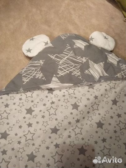 Детские одеяла, дождевик на коляску, полотенце