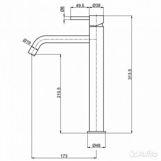 Смеситель для раковины aquame Siena AQM6214BG
