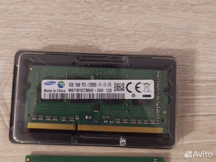 Оперативная память sodimm ddr3 8gb 1600mhz Samsung