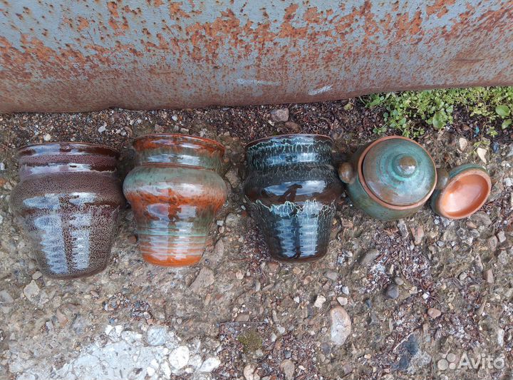 Глиняное кашпо