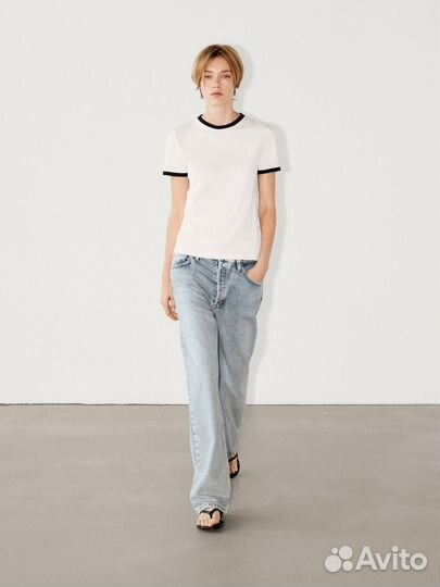 Футболка белая Massimo Dutti p.S,M,L,XL