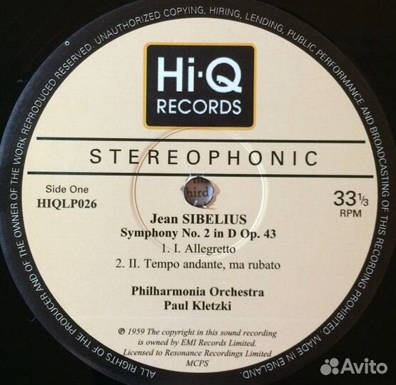 Jean Sibelius (1865-1957) - Symphonie Nr.2 (180g) (1 LP)